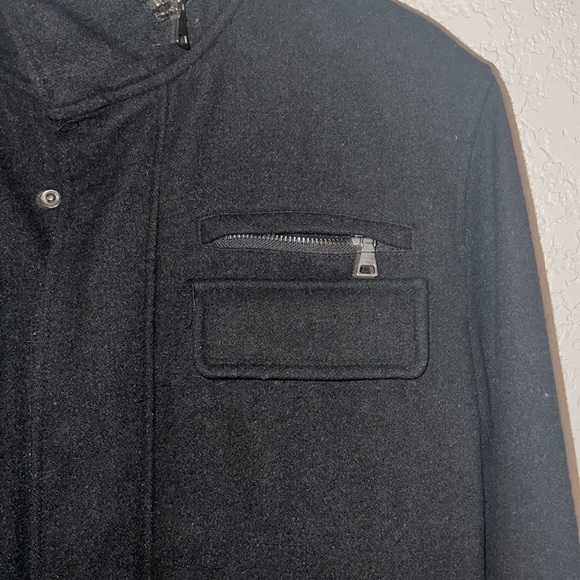 Twentyome mens black wool blend jacket size M Zippers and snaps zip in hoodie - Picture 3 of 9